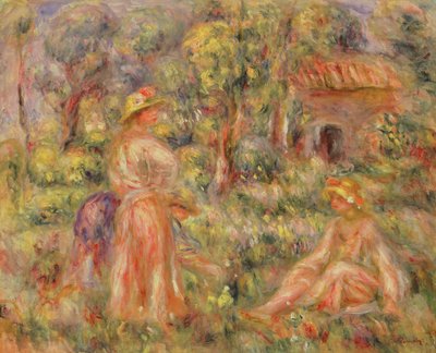Girls in a Garden, 1918 by Pierre Auguste Renoir